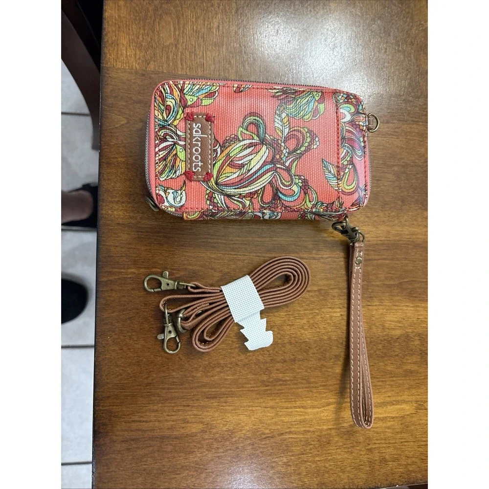 SAK‎ ROOTS WOMENS CROSSBODY PHONE CASE CARD HOLDER